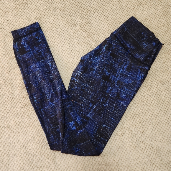 Lululemon Athletica Yoga Pants - Blue City Map - Picture 3 of 8